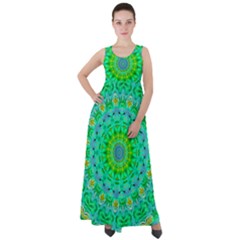 Greenspring Empire Waist Velour Maxi Dress by LW323