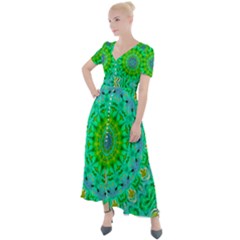 Greenspring Button Up Short Sleeve Maxi Dress by LW323