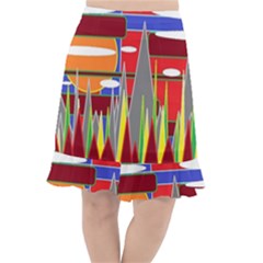 Forrest Sunset Fishtail Chiffon Skirt by LW323