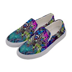 Exotic Flowers In Vase Women s Canvas Slip Ons by LW323