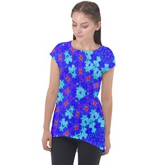 Blueberry Cap Sleeve High Low Top by LW323