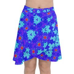 Blueberry Chiffon Wrap Front Skirt by LW323