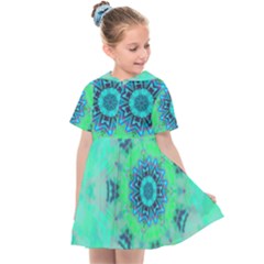 Blue Green  Twist Kids  Sailor Dress by LW323