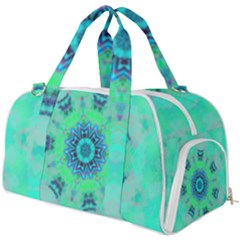 Blue Green  Twist Burner Gym Duffel Bag by LW323