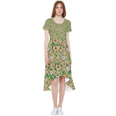 Florals In The Green Season In Perfect  Ornate Calm Harmony High Low Boho Dress by pepitasart