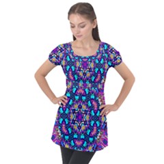 Lovely Dream Puff Sleeve Tunic Top by LW323