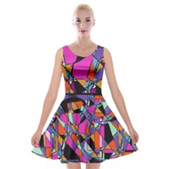 Abstract 2 Velvet Skater Dress by LW323