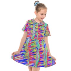 Vibrant-vases Kids  Short Sleeve Shirt Dress by LW323