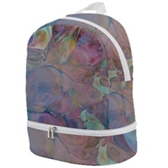 Marbled Pebbles Zip Bottom Backpack by kaleidomarblingart