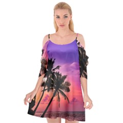 Ocean Paradise Cutout Spaghetti Strap Chiffon Dress by LW323