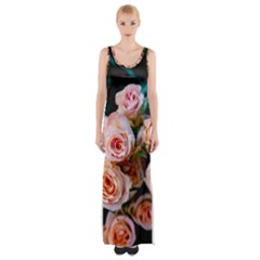 Sweet Roses Thigh Split Maxi Dress by LW323