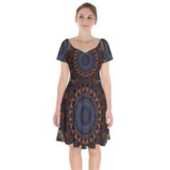 Victory Short Sleeve Bardot Dress by LW323