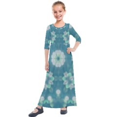 Softpetals Kids  Quarter Sleeve Maxi Dress by LW323