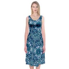 Blue Heavens Midi Sleeveless Dress by LW323