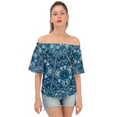 Blue Heavens Off Shoulder Short Sleeve Top by LW323