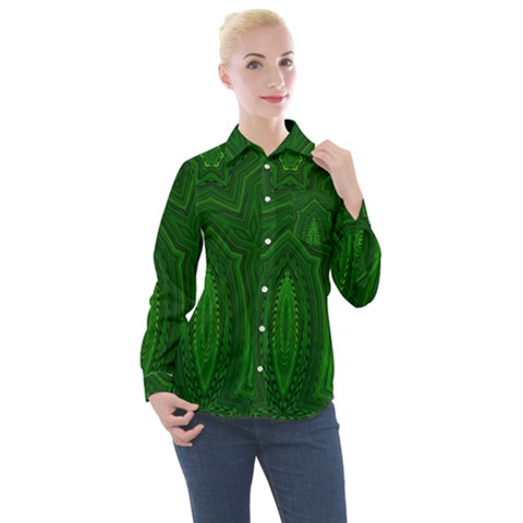 Freshspring3 Women s Long Sleeve Pocket Shirt by LW323