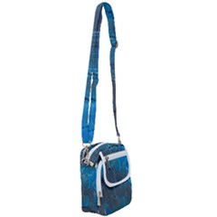 Feathery Blue Shoulder Strap Belt Bag by LW323