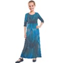 Feathery Blue Kids  Quarter Sleeve Maxi Dress View1