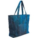 Feathery Blue Zip Up Canvas Bag View2