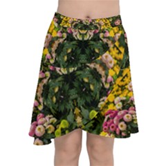 Springflowers Chiffon Wrap Front Skirt by LW323