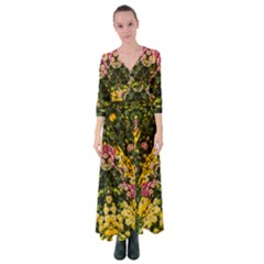 Springflowers Button Up Maxi Dress by LW323