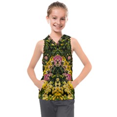 Springflowers Kids  Sleeveless Hoodie by LW323