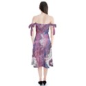 Violet feathers Shoulder Tie Bardot Midi Dress View2