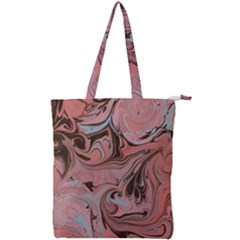 Pink Swirls Double Zip Up Tote Bag by kaleidomarblingart