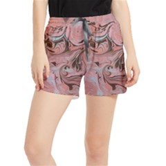 Pink Swirls Runner Shorts by kaleidomarblingart