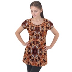 Majesty Puff Sleeve Tunic Top by LW323