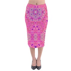 Pinkstar Velvet Midi Pencil Skirt by LW323