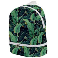 Night Banana Leaves Zip Bottom Backpack by goljakoff