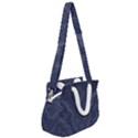 Blue Topography Rope Handles Shoulder Strap Bag View2