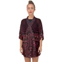 Burgundy Half Sleeve Chiffon Kimono View1