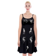 Katzen Cats Katzen Cats Spaghetti Strap Velvet Dress by WetdryvacsLair