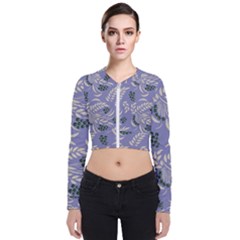 Folk Floral Pattern  Abstract Flowers Surface Design  Seamless Pattern Long Sleeve Zip Up Bomber Jacket by Eskimos