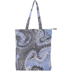 Celeste Grey Module Double Zip Up Tote Bag by kaleidomarblingart