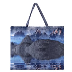 Bluemountains Zipper Large Tote Bag by LW323