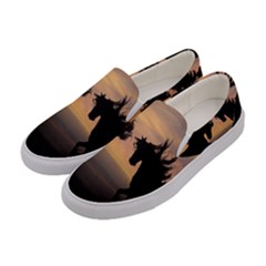 Evening Horses Women s Canvas Slip Ons by LW323