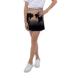 Evening Horses Kids  Tennis Skirt by LW323