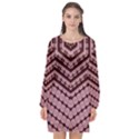 Burgundy Long Sleeve Chiffon Shift Dress  View1