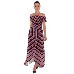 Burgundy Off Shoulder Open Front Chiffon Dress by LW323