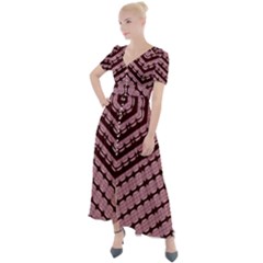 Burgundy Button Up Short Sleeve Maxi Dress by LW323