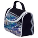 Blue Ocean Minimal Liquid Painting Satchel Handbag View1