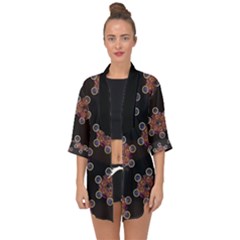 Metatron Cube Open Front Chiffon Kimono by gloriasanchez