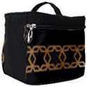 Pattern Geometric Gold Black Make Up Travel Bag (Big) View1