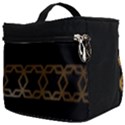 Pattern Geometric Gold Black Make Up Travel Bag (Big) View2