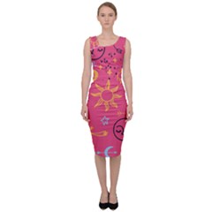 Pattern Mystic Color Sleeveless Pencil Dress by alllovelyideas