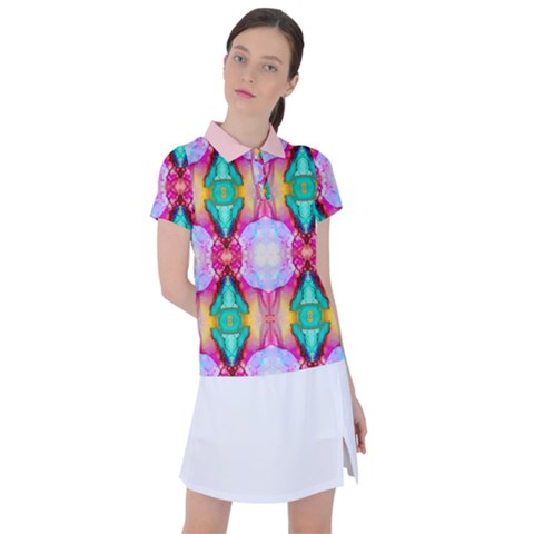 Colorful Abstract Painting E Women s Polo Tee by gloriasanchez