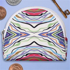 Bohemian Colorful Pattern B Horseshoe Style Canvas Pouch by gloriasanchez